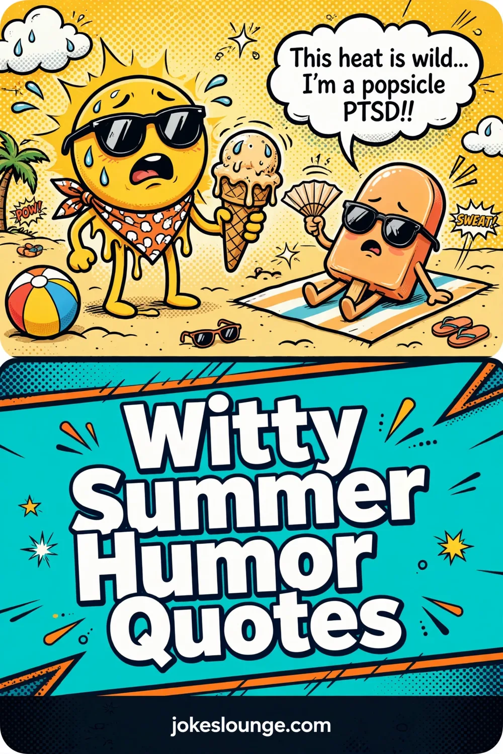Witty Summer Humor Quotes - funny illustration