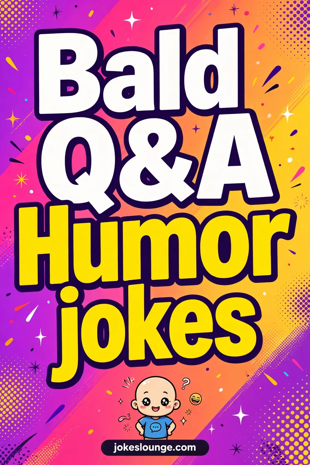 Baldness Q&A jokes - funny illustration