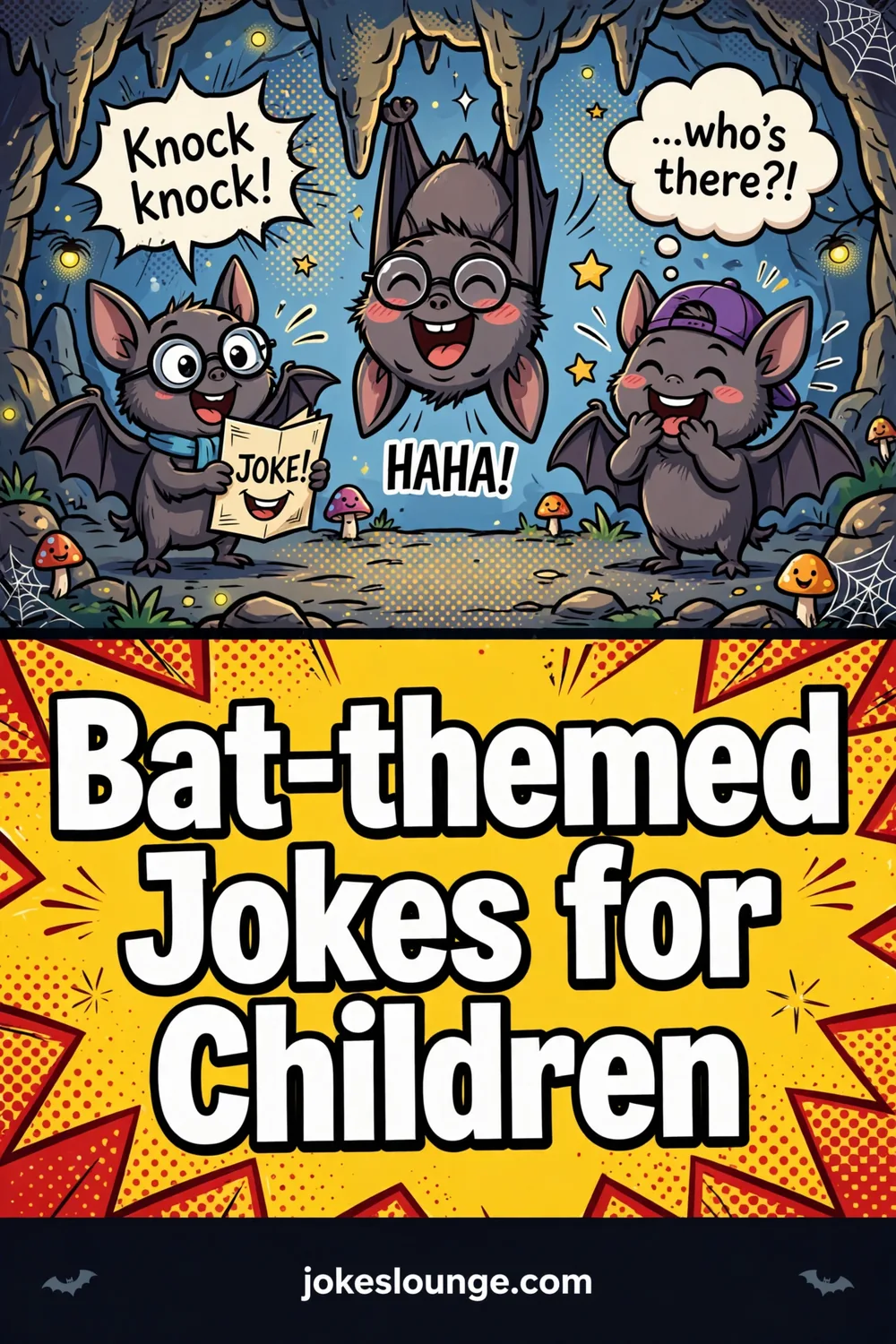 Bat-themed Jokes for Children - funny illustration