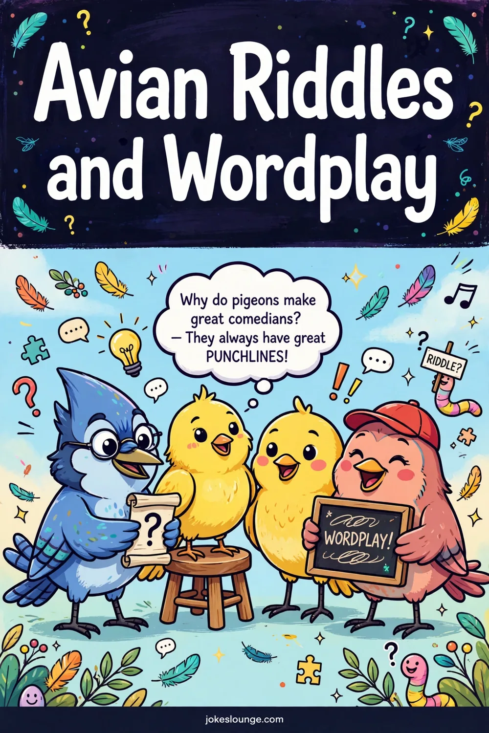 Avian Riddles and Wordplay - funny illustration
