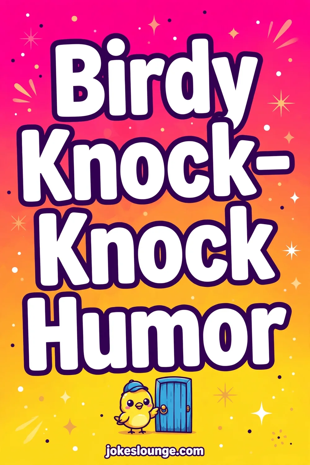 Birdy Knock-Knock Humor - funny illustration