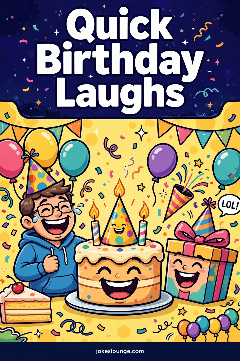 Quick Birthday Laughs - funny illustration