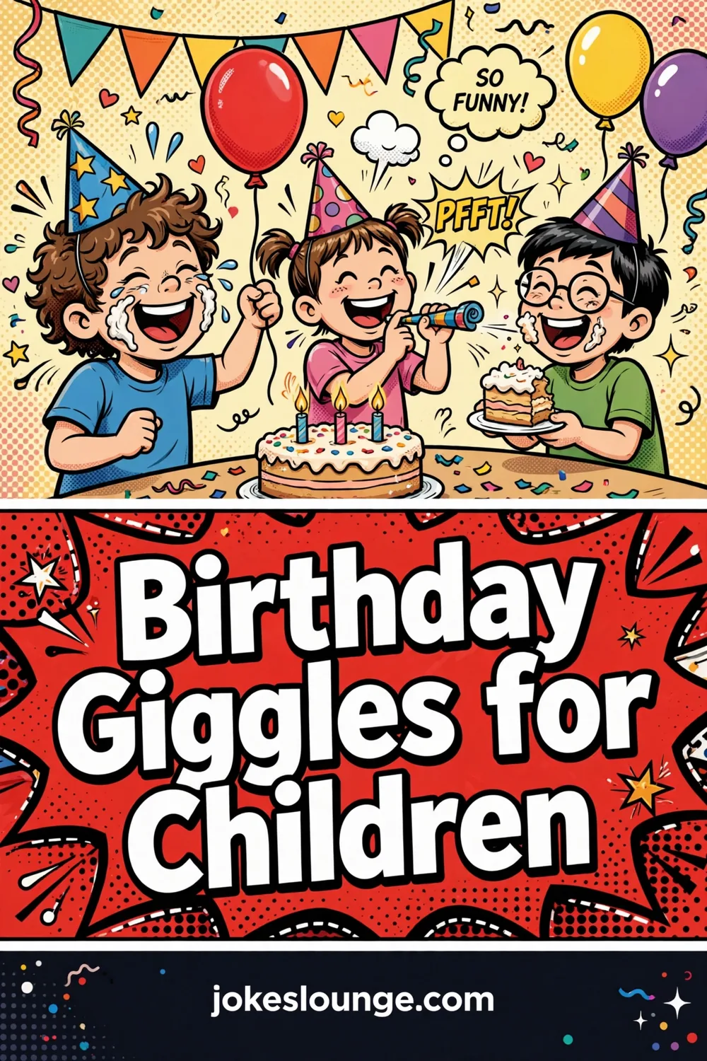 Birthday Giggles for Children - funny illustration