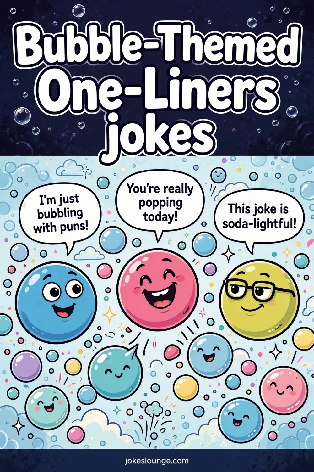 Bubble-Themed One-Liners jokes - funny illustration