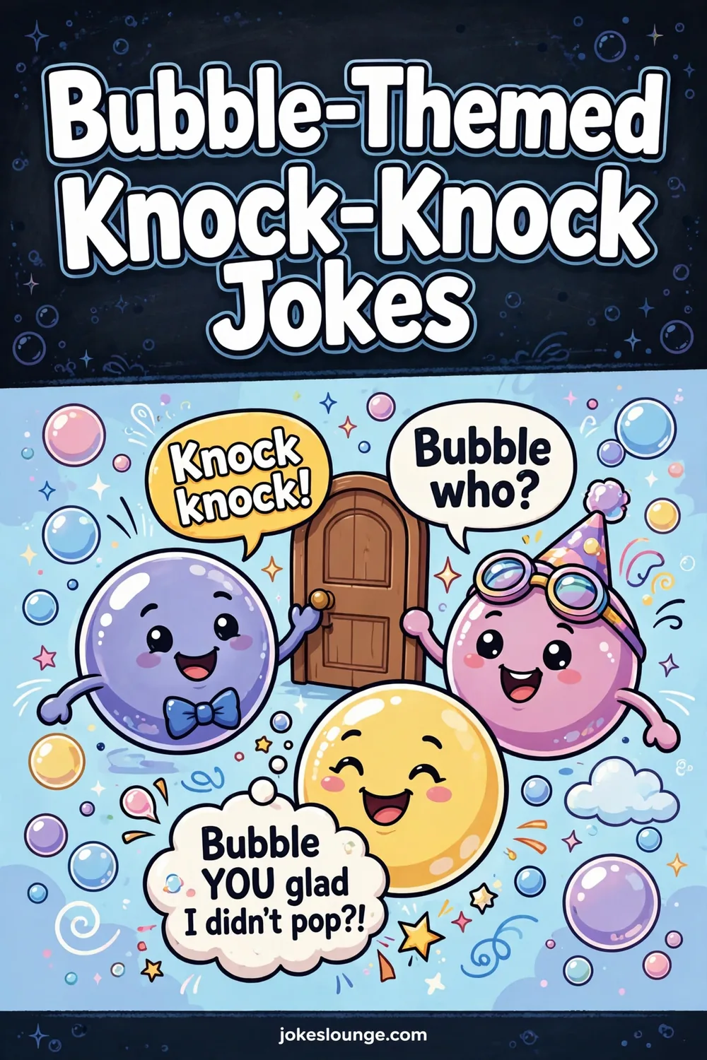 Bubble-Themed Knock-Knock Jokes - funny illustration