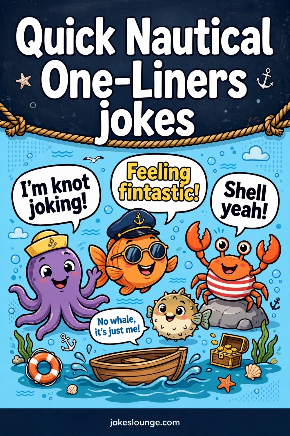 Quick Nautical One-Liners jokes - funny illustration