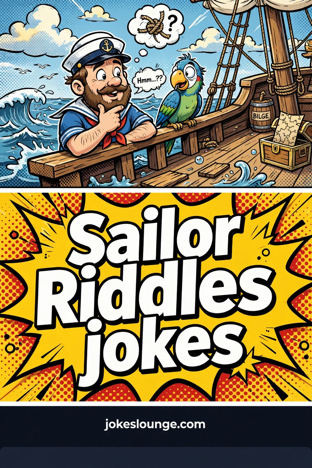 Sailor Riddles jokes - funny illustration