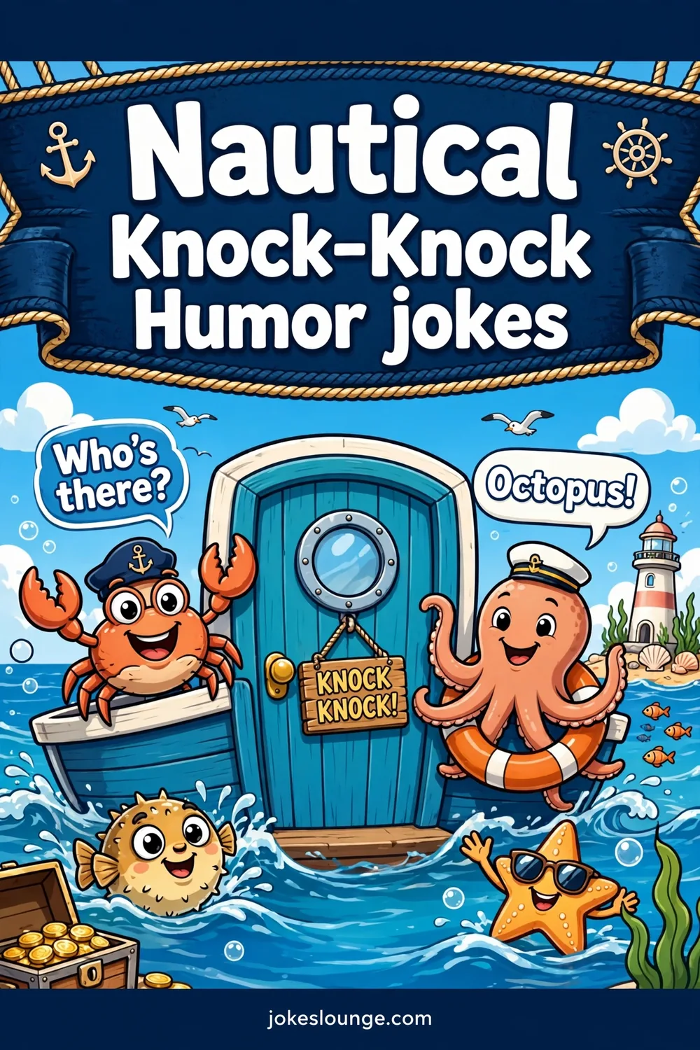 Nautical Knock-Knock Humor jokes - funny illustration