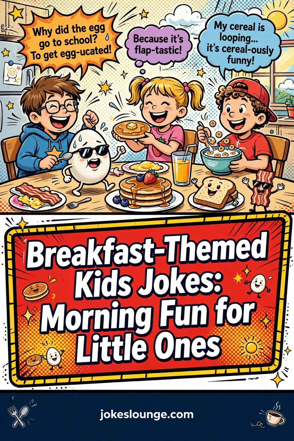 Breakfast-Themed Kids Jokes: Morning Fun for Little Ones - funny illustration