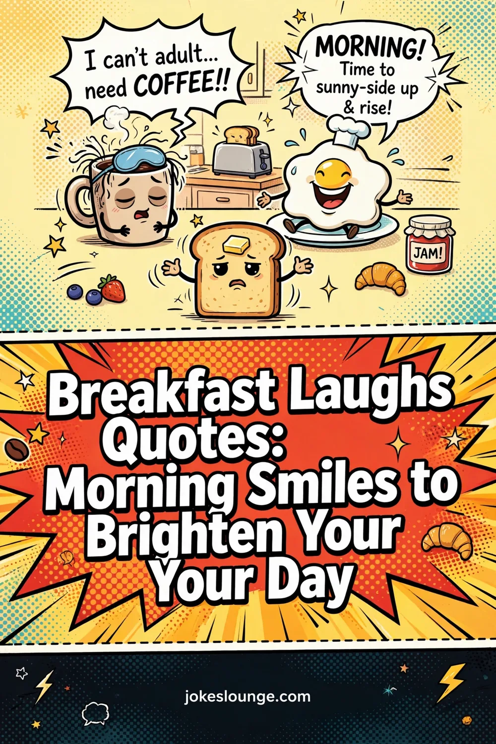 Breakfast Laughs & Quotes: Morning Smiles to Brighten Your Day - funny illustration