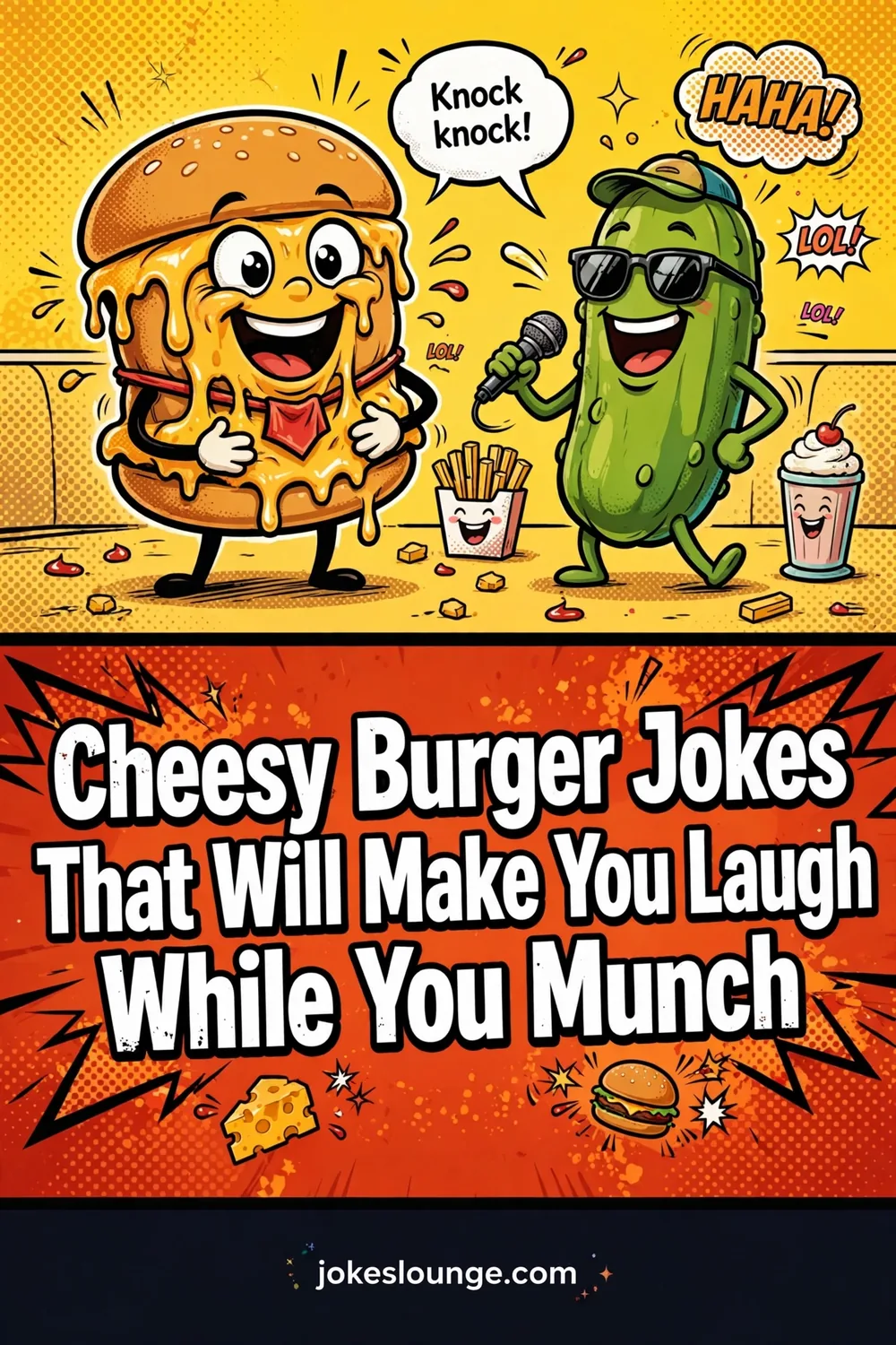 Cheesy Burger Jokes That Will Make You Laugh While You Munch ???? - funny illustration