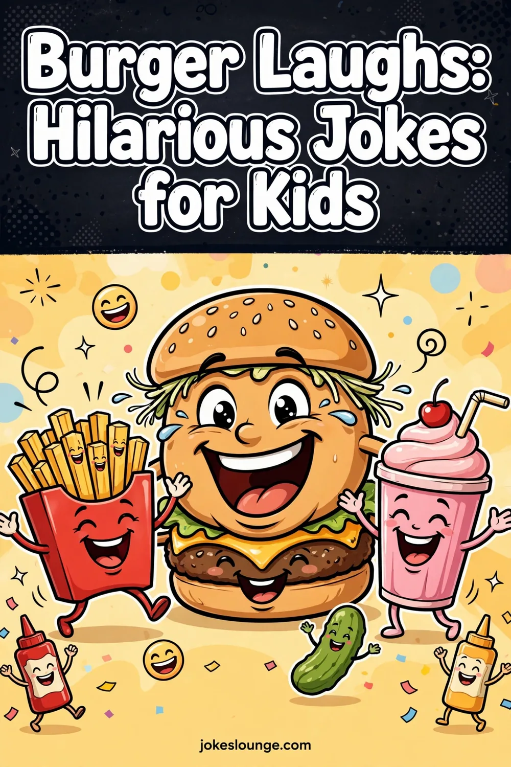 Burger Laughs: Hilarious Jokes for Kids ???????? - funny illustration