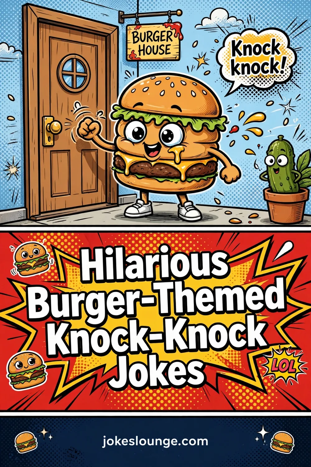 Hilarious Burger-Themed Knock-Knock Jokes ???? - funny illustration