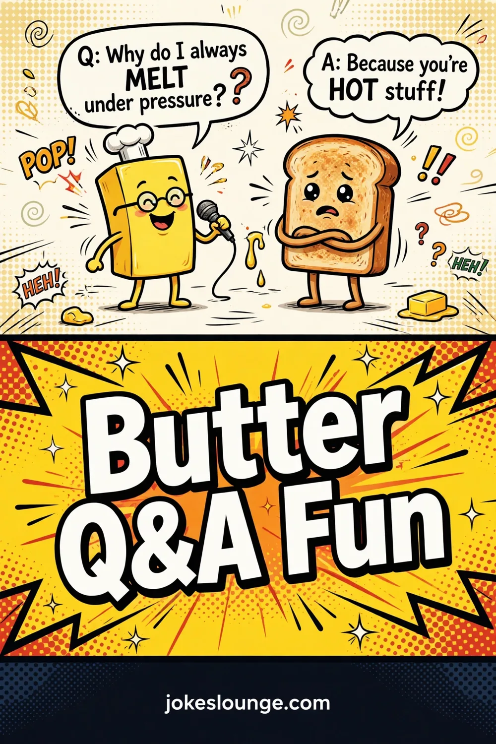 Butter Q&A Fun - funny illustration