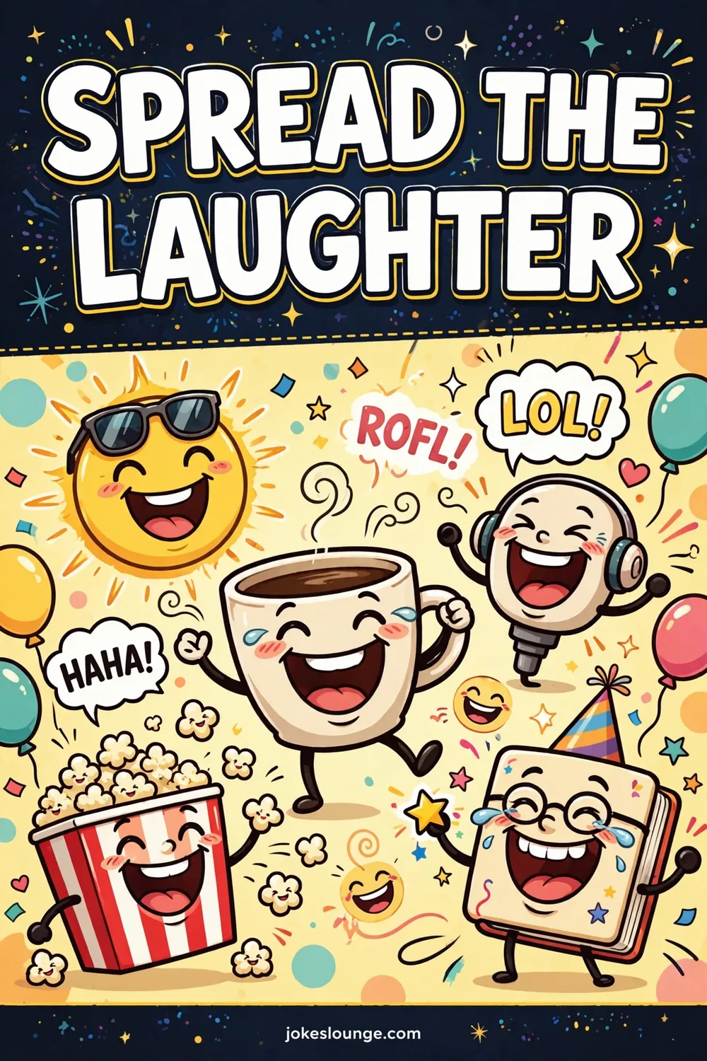 Spread the Laughter - funny illustration