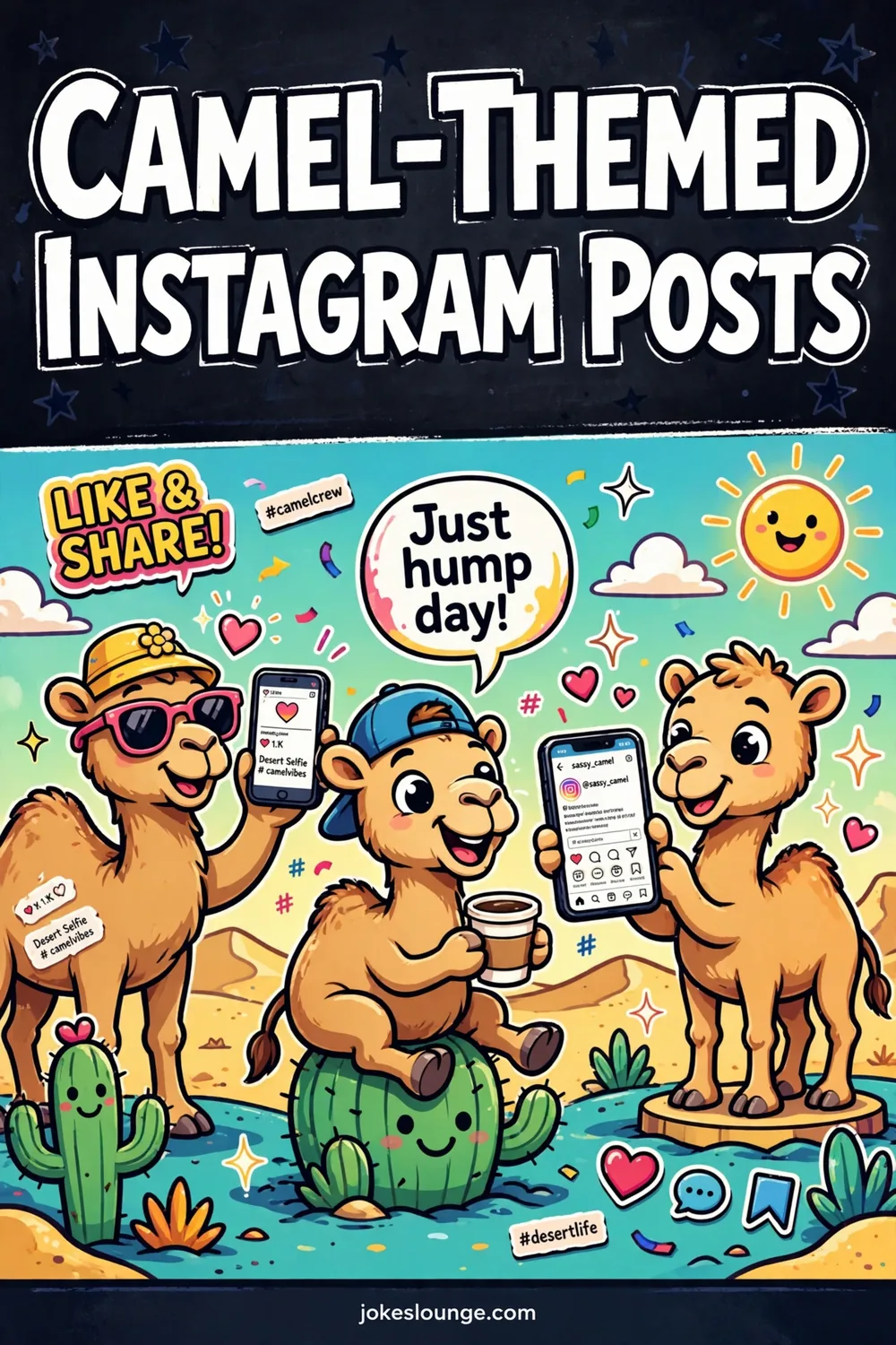 Camel-Themed Instagram Posts - funny illustration