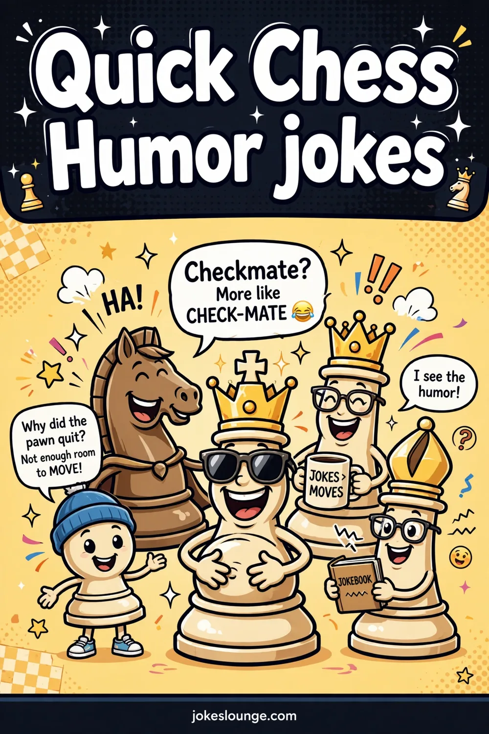 Quick Chess Humor jokes - funny illustration