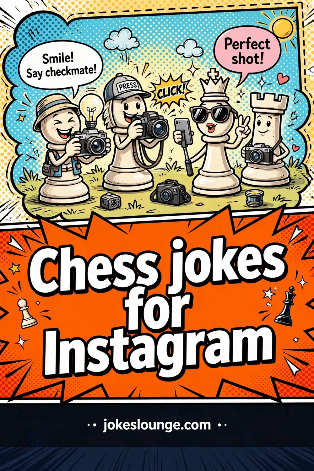 Chess jokes for Instagram - funny illustration