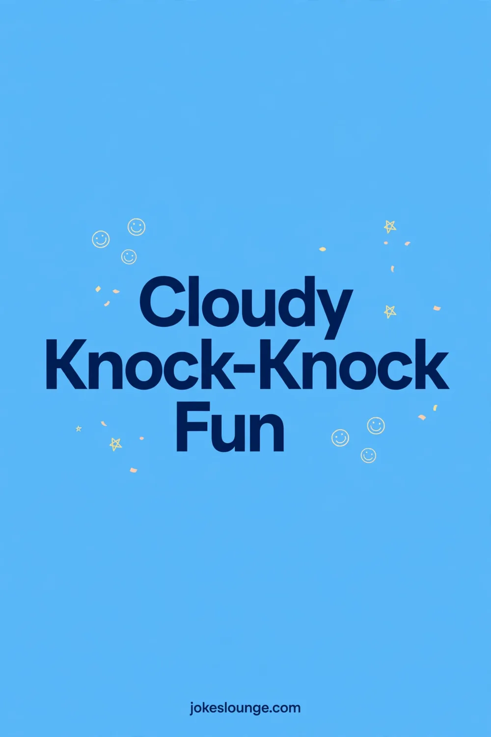 Cloudy Knock-Knock Fun - funny illustration