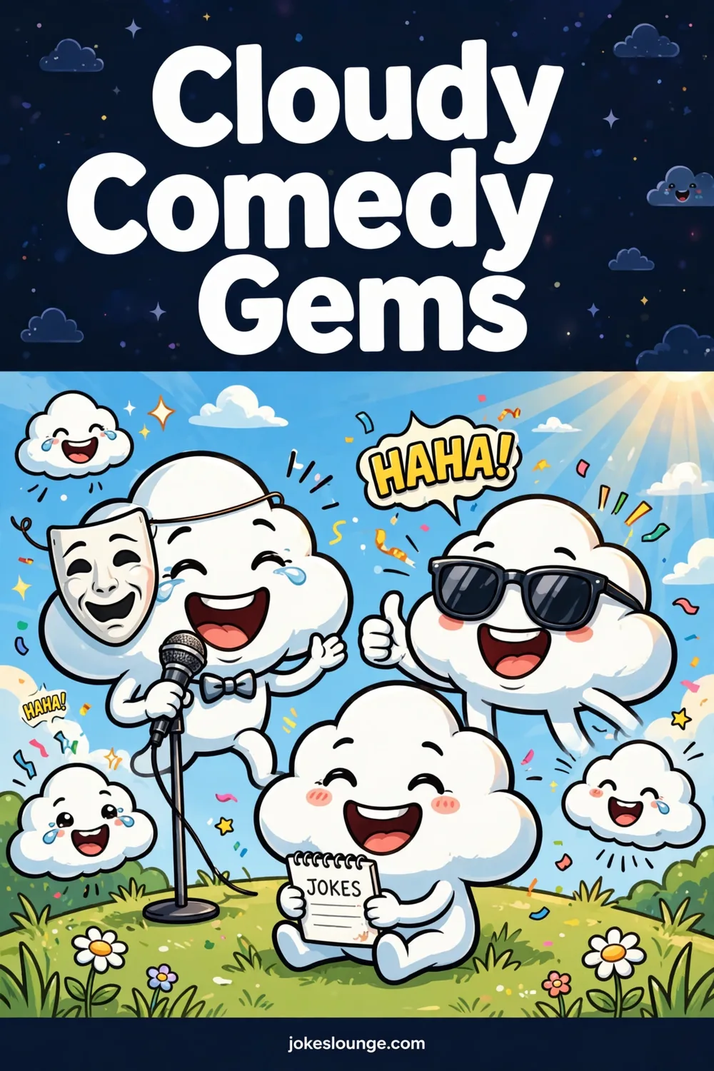 Cloudy Comedy Gems - funny illustration
