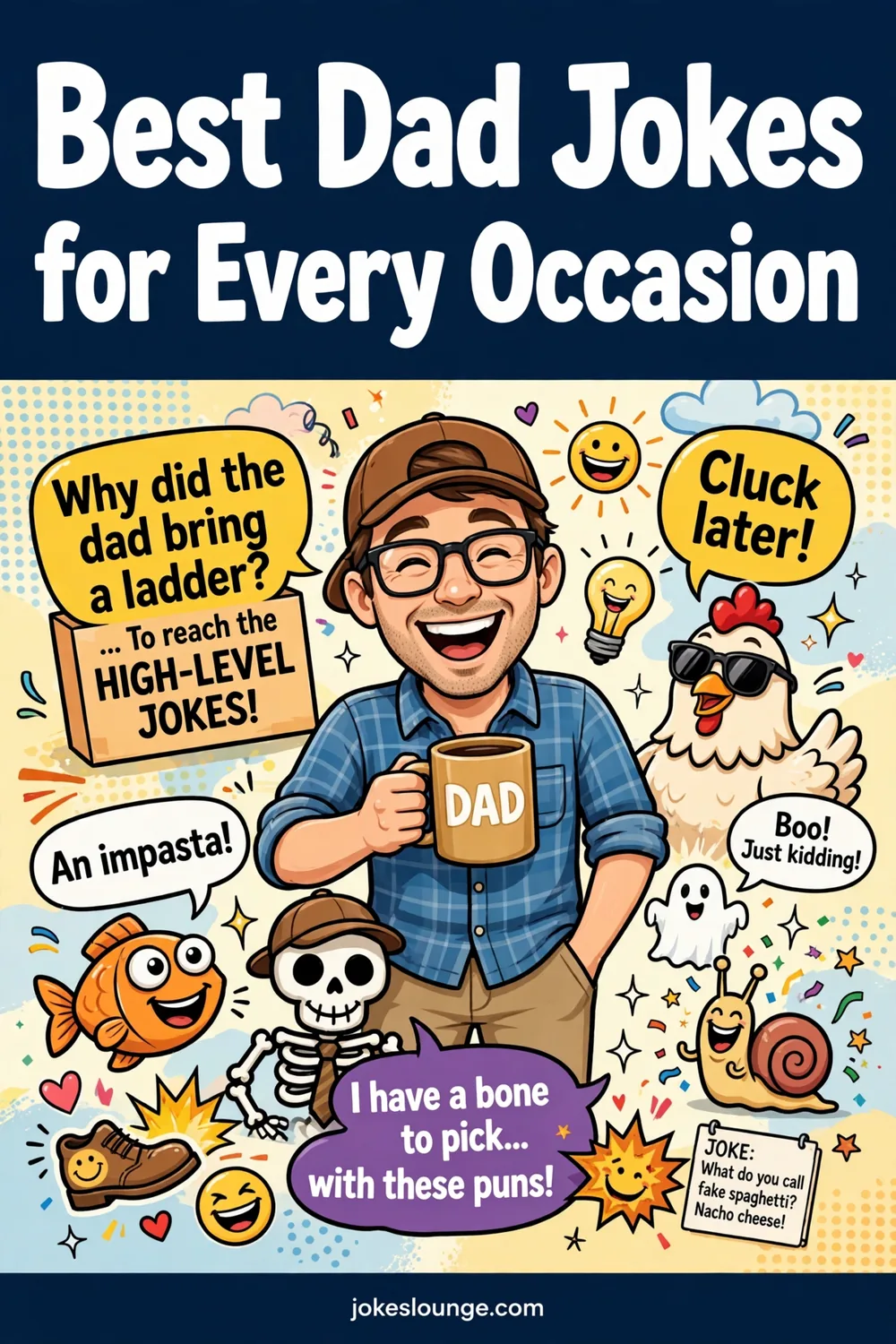 Bad Dad Jokes, So Bad They Get Giggles - funny illustration