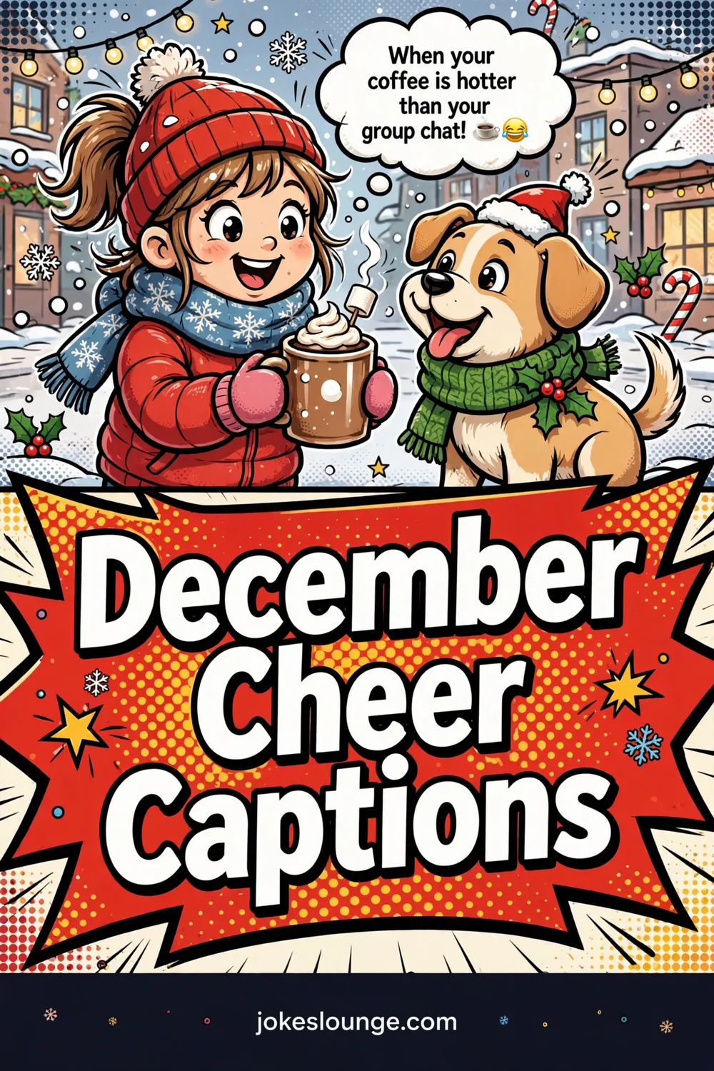 December Cheer Captions - funny illustration