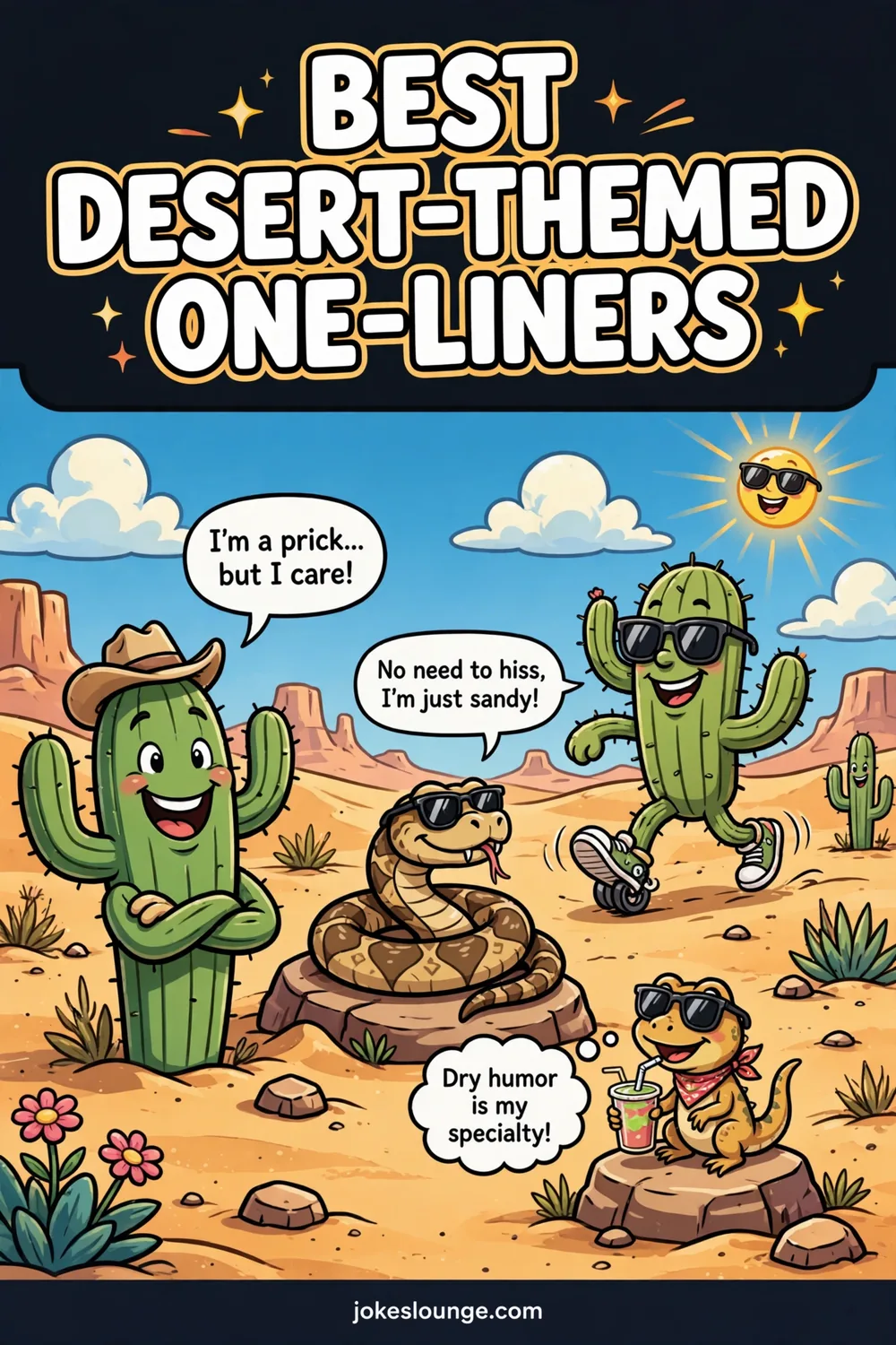 Desert Riddles and Quips - funny illustration