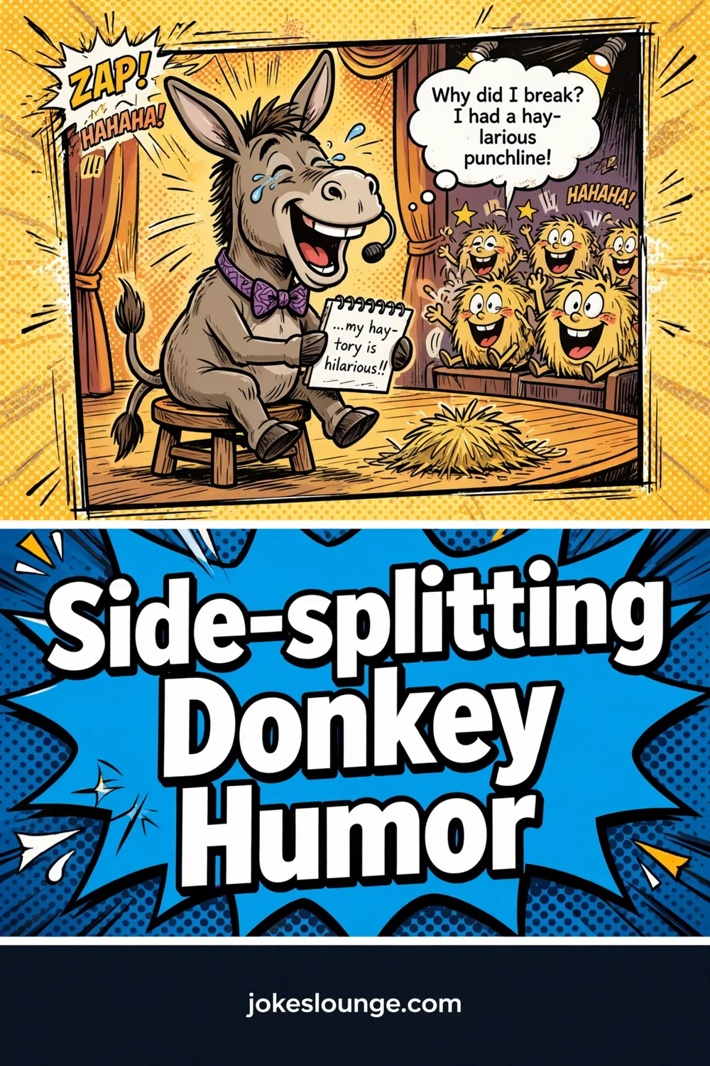 Side-splitting Donkey Humor - funny illustration
