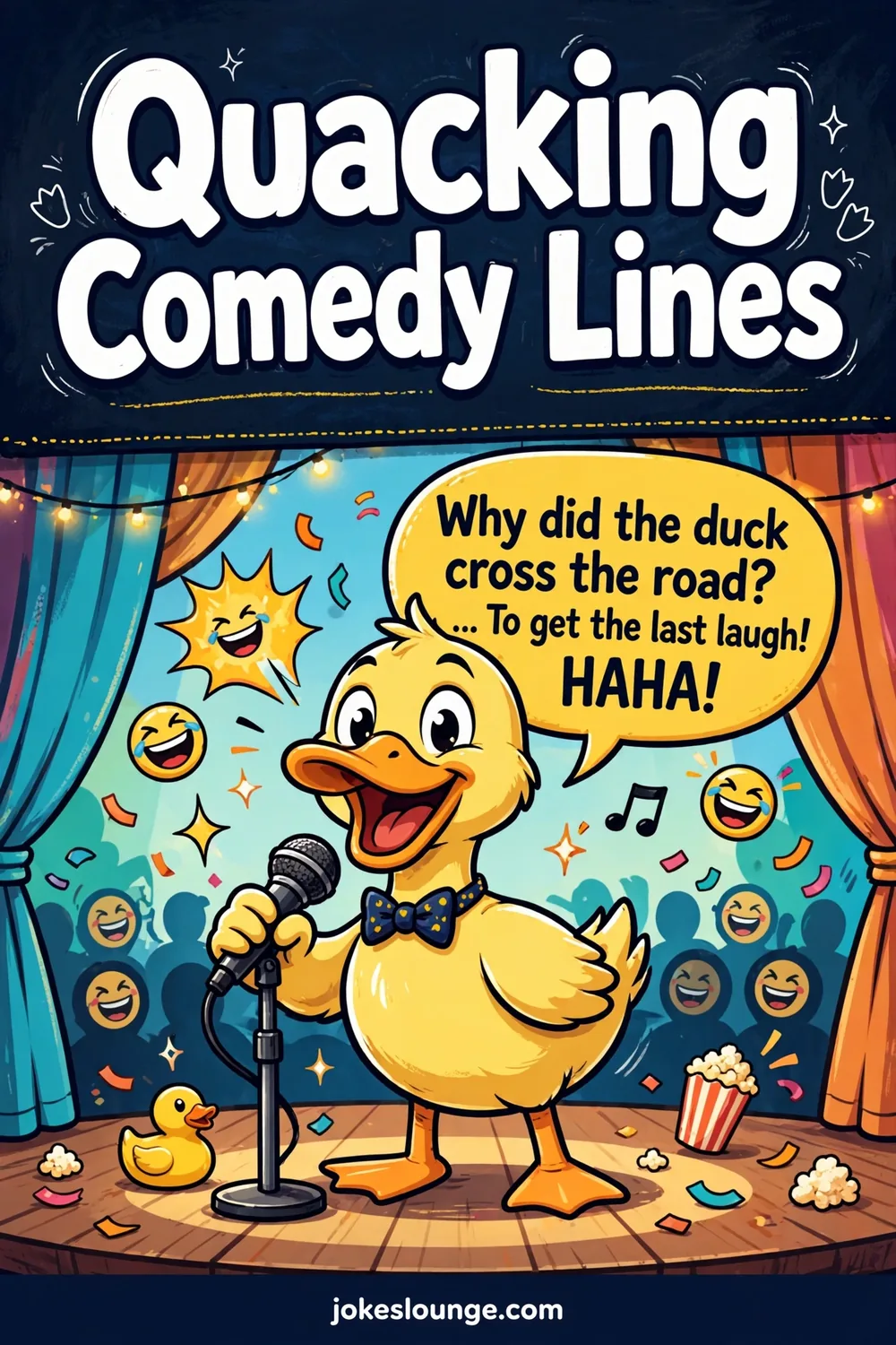 Quacking Comedy Lines - funny illustration