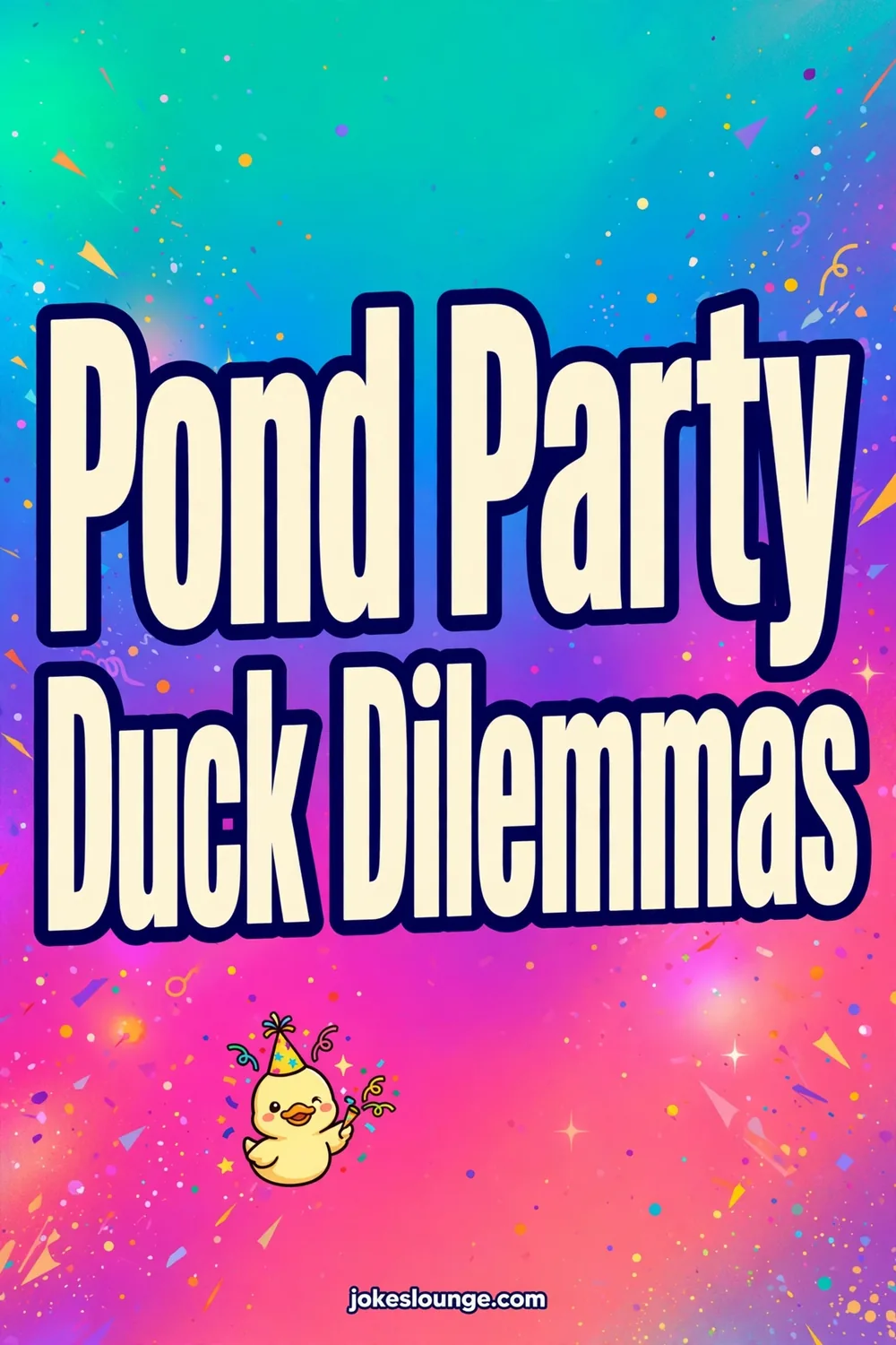 Pond Party Duck Dilemmas - funny illustration