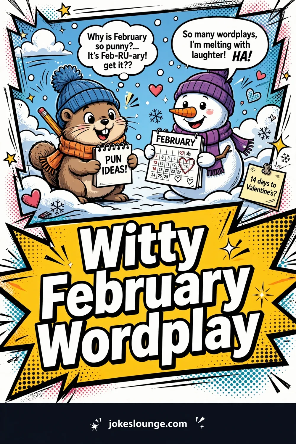 Witty February Wordplay - funny illustration