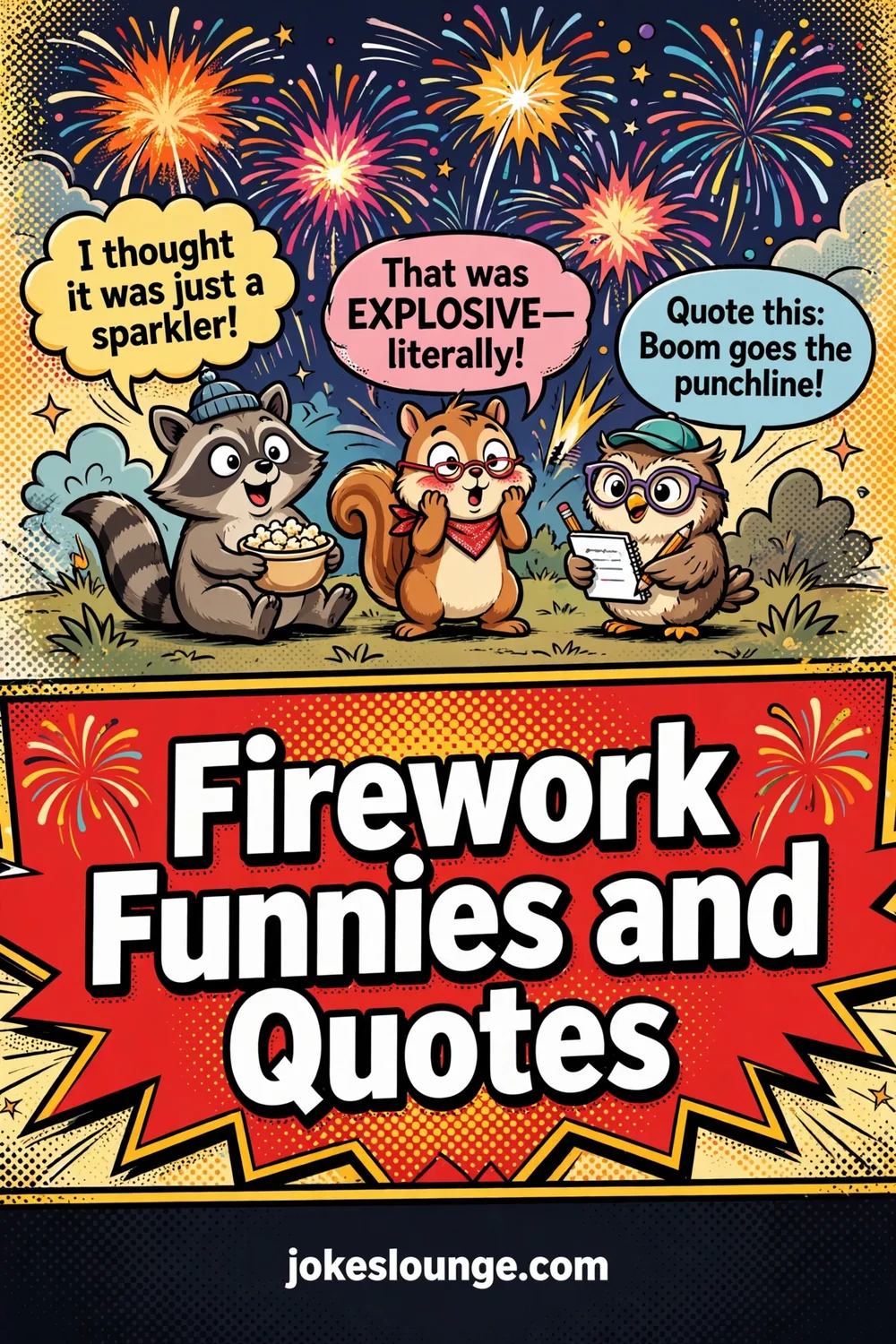 Firework Funnies and Quotes - funny illustration