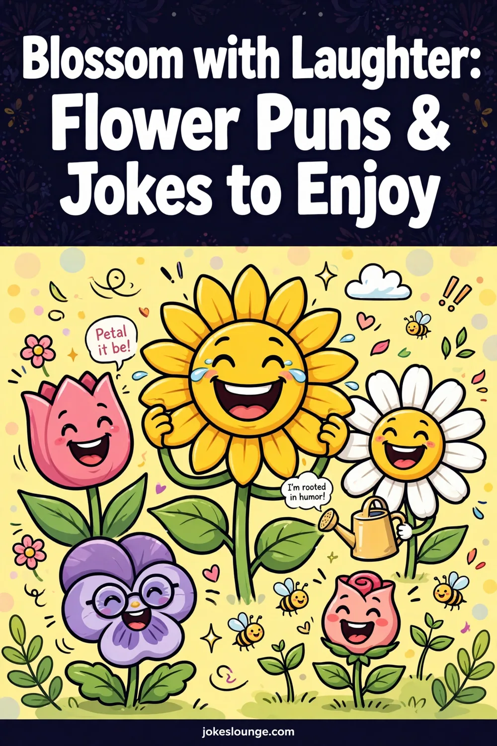 Blossom with Laughter: Flower Puns & Jokes to Enjoy - funny illustration