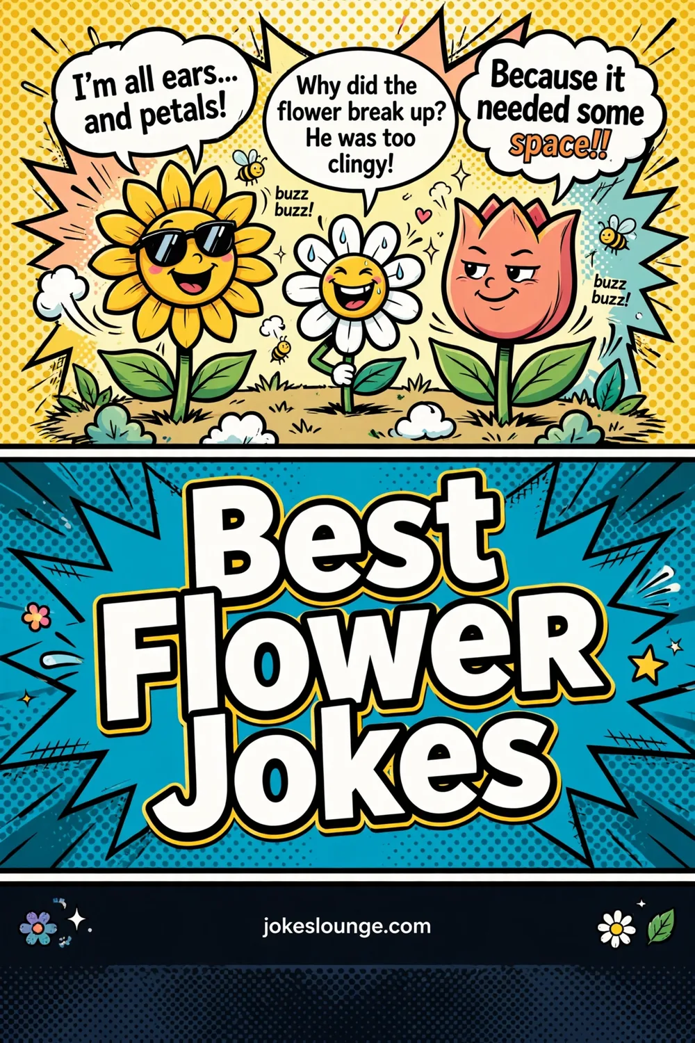 Best Flower Jokes - funny illustration