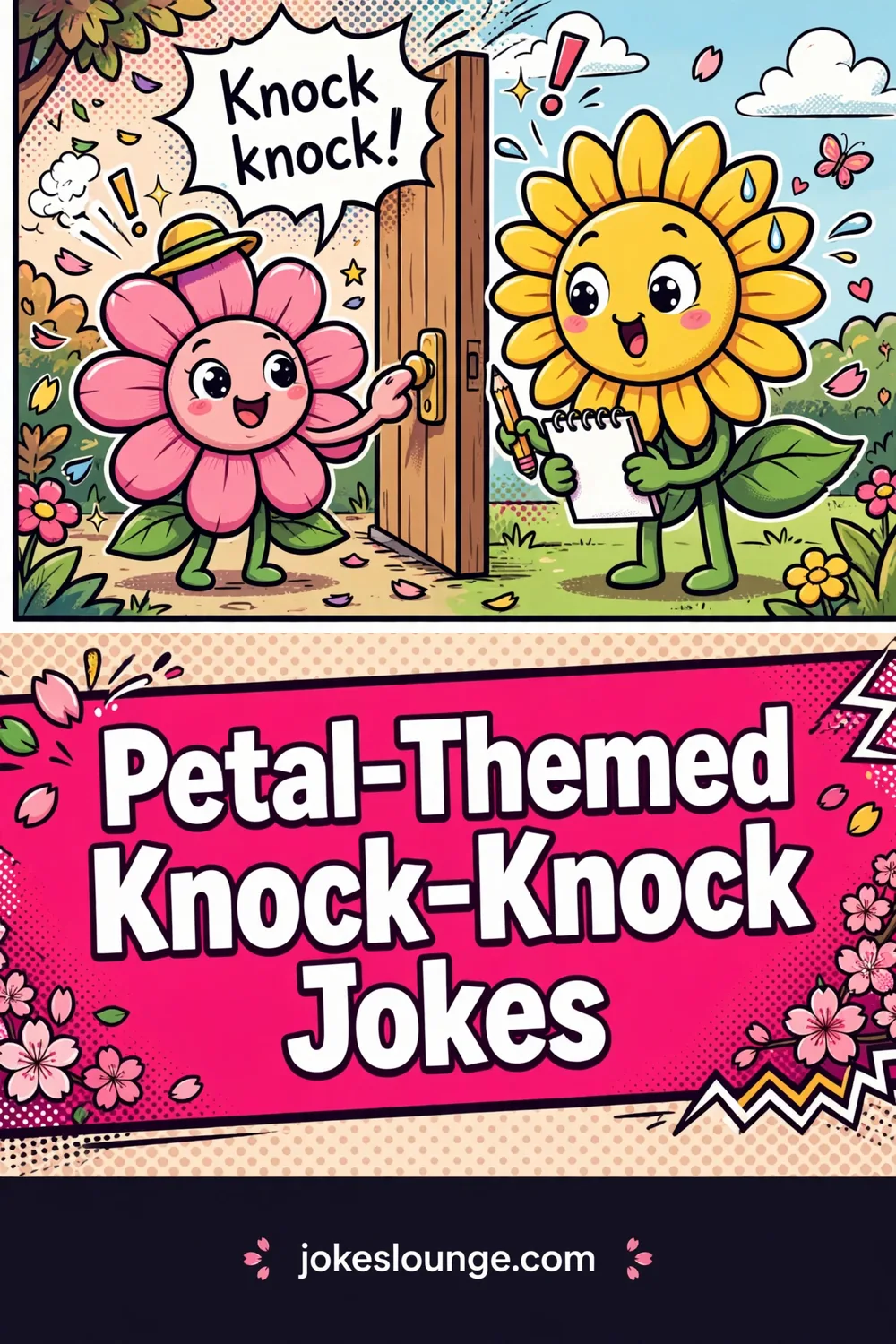 Petal-Themed Knock-Knock Jokes - funny illustration