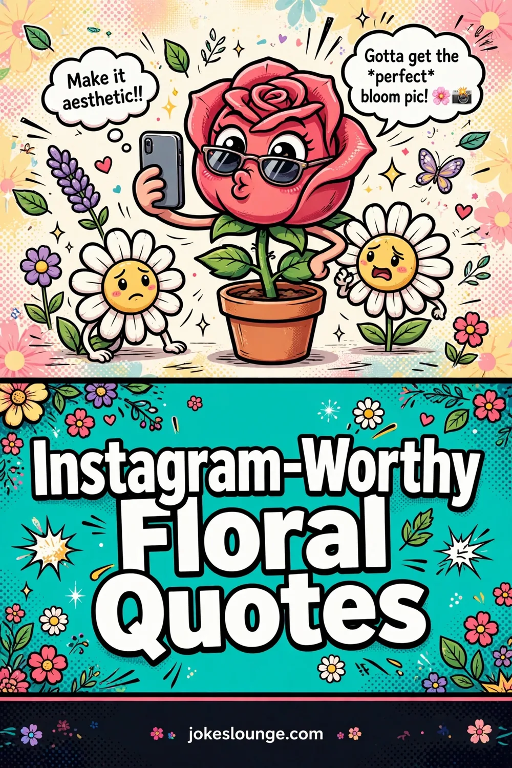 Instagram-Worthy Floral Quotes - funny illustration
