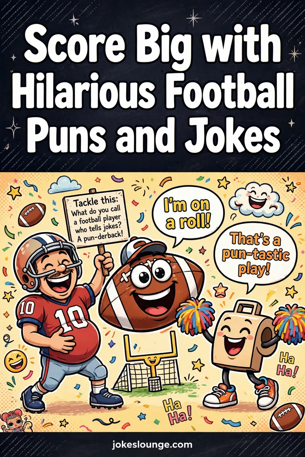 Score Big with Hilarious Football Puns and Jokes! - funny illustration
