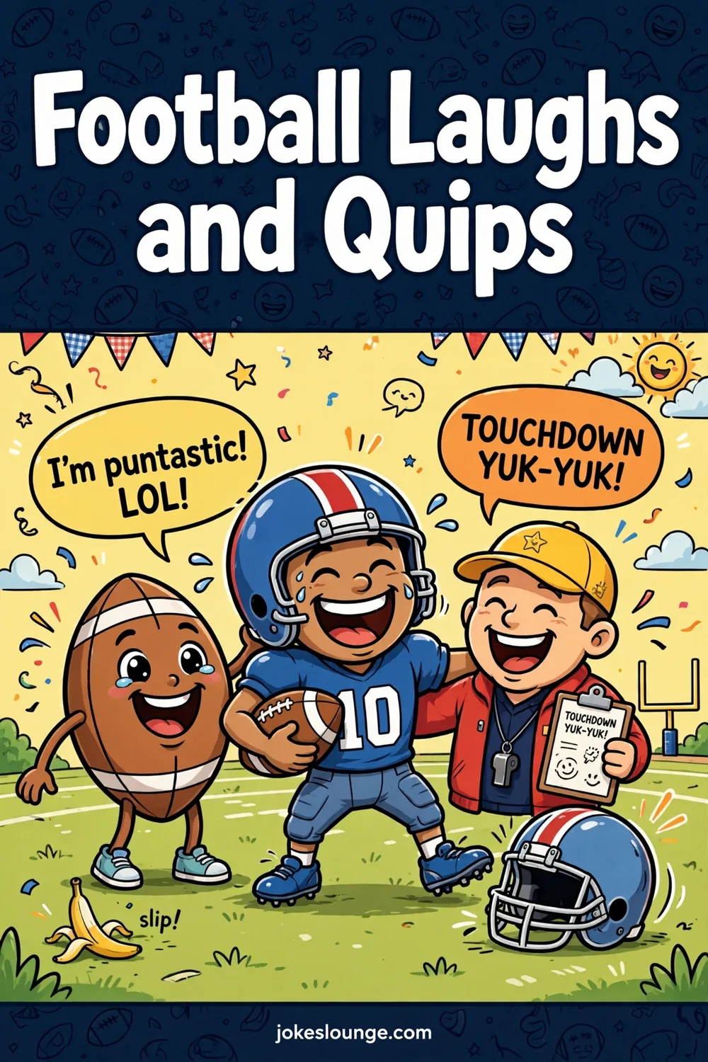 Football Laughs and Quips - funny illustration