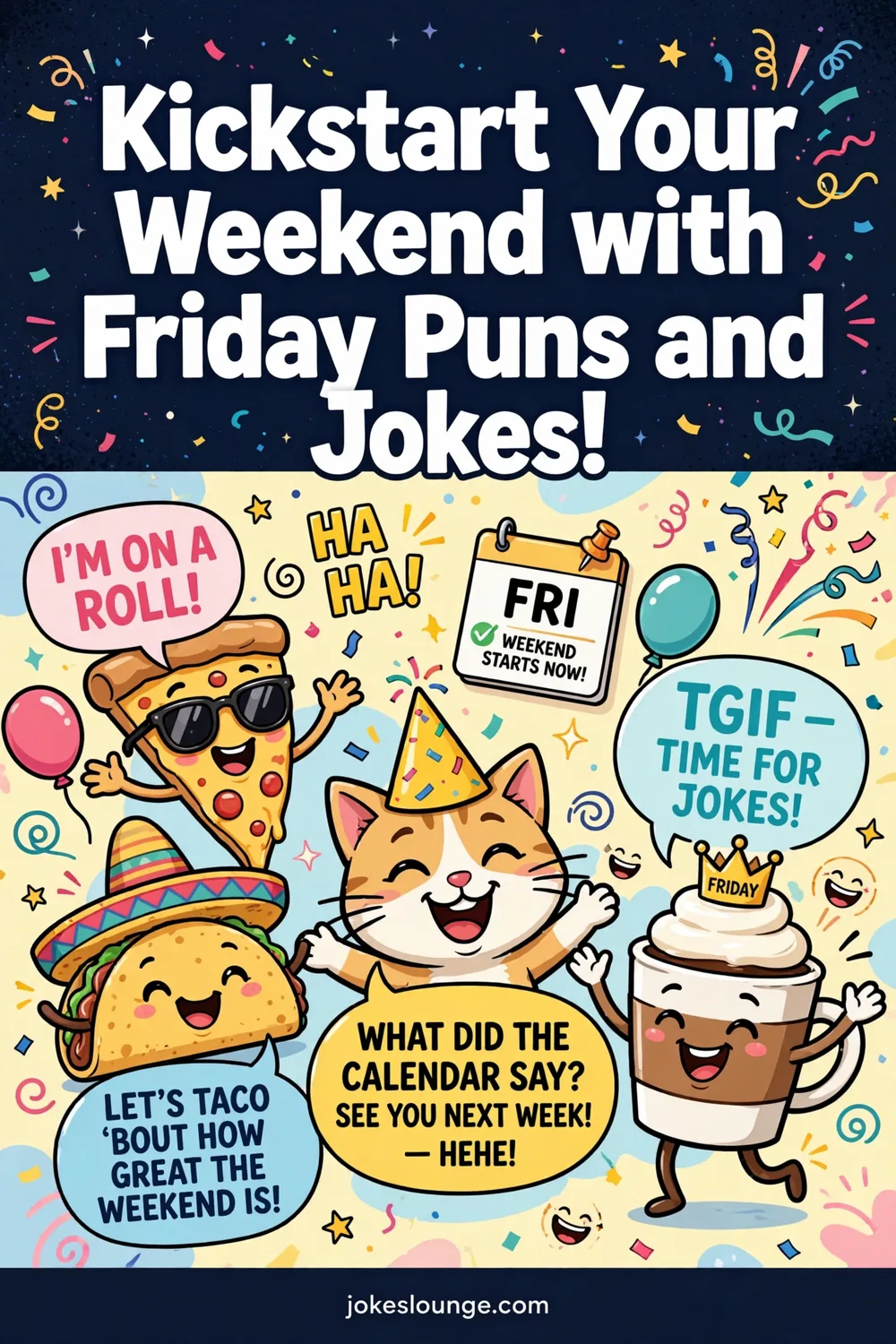 Kickstart Your Weekend with Friday Puns and Jokes! - funny illustration