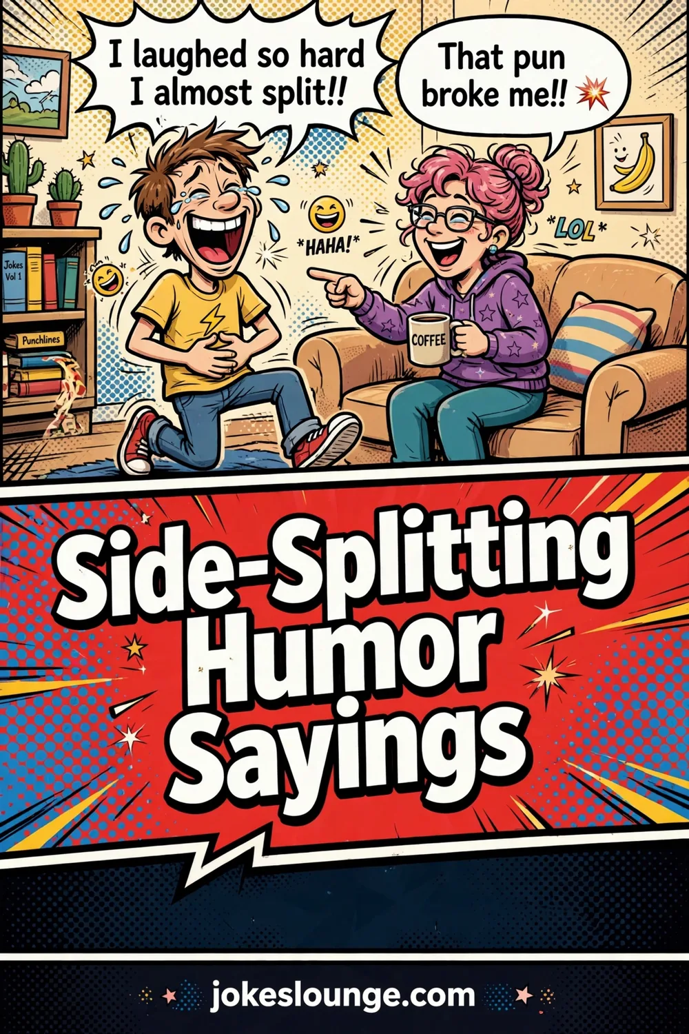 Side-Splitting Humor Sayings - funny illustration