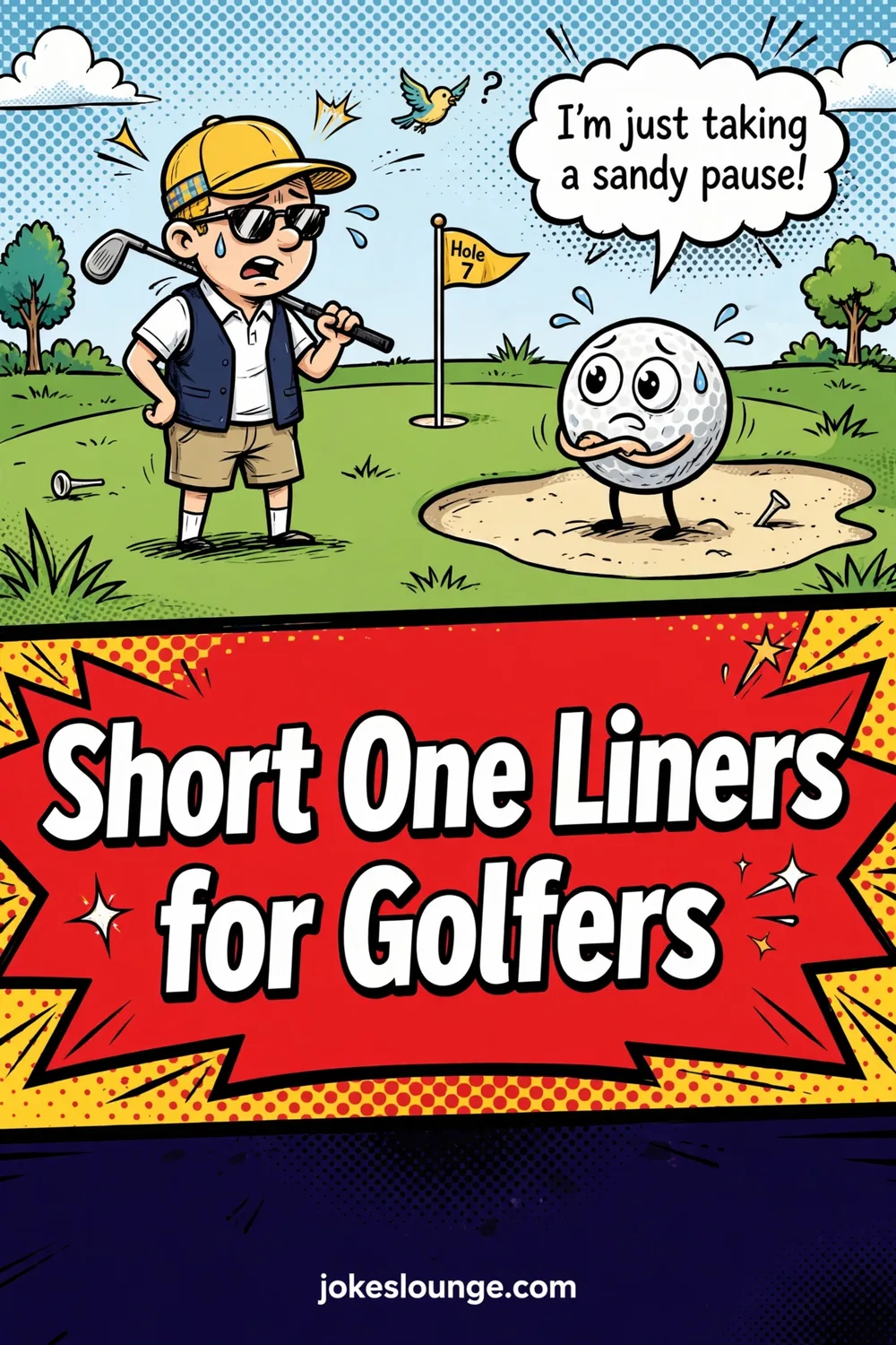 Short One Liners for Golfers - funny illustration