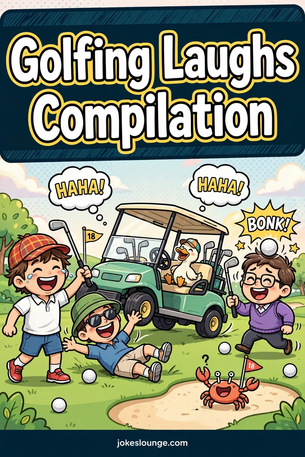 Golfing Laughs Compilation - funny illustration