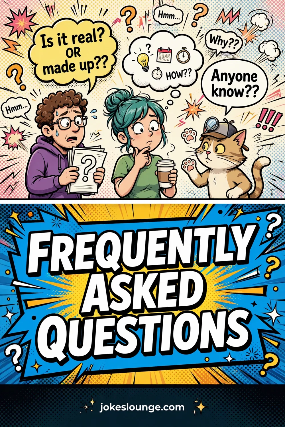 Frequently Asked Questions - funny illustration