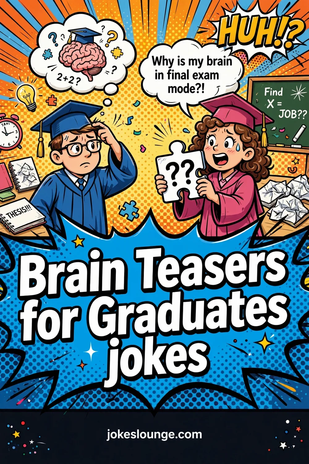 Brain Teasers for Graduates jokes - funny illustration