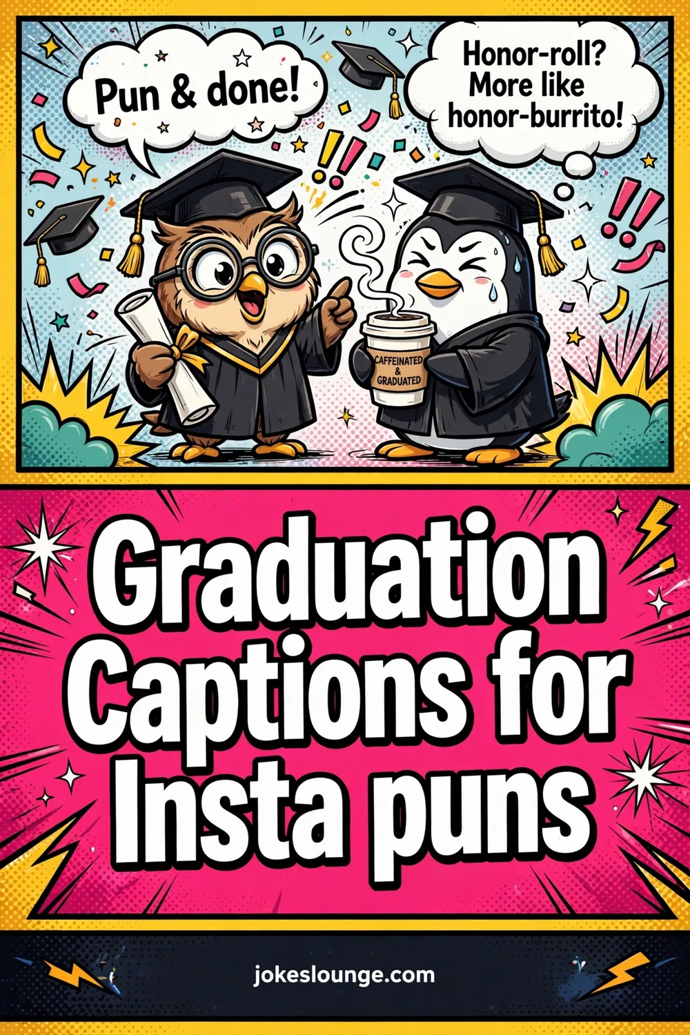 Graduation Photo Caption jokes - funny illustration