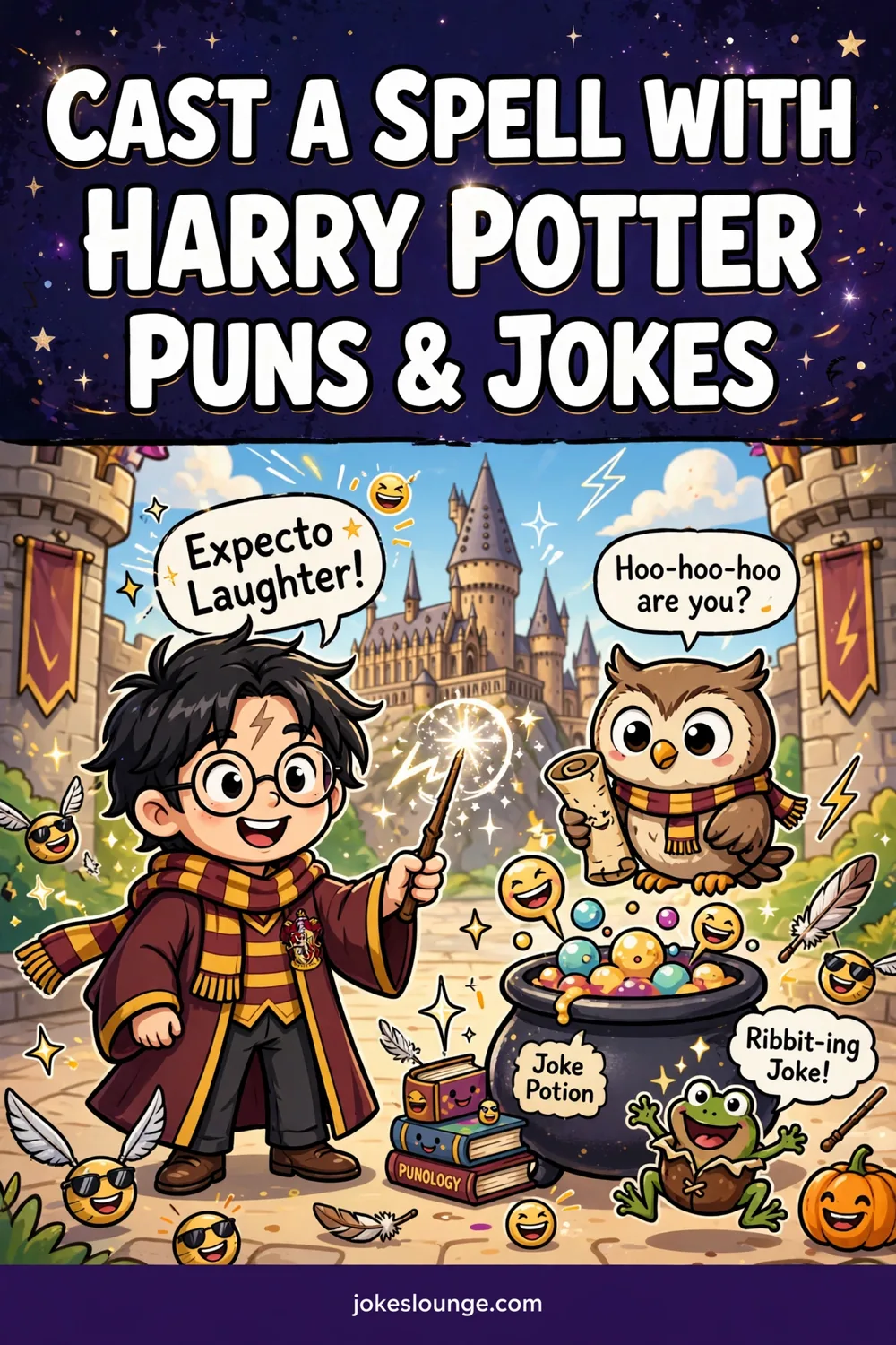 Cast a Spell with Harry Potter Puns & Jokes - funny illustration