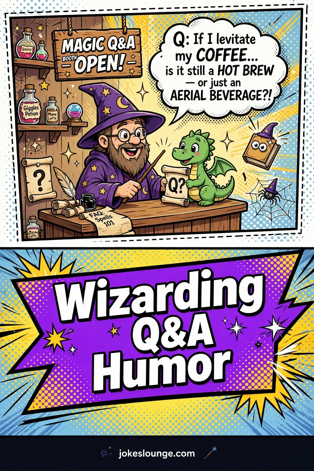 Wizarding Q&A Humor - funny illustration