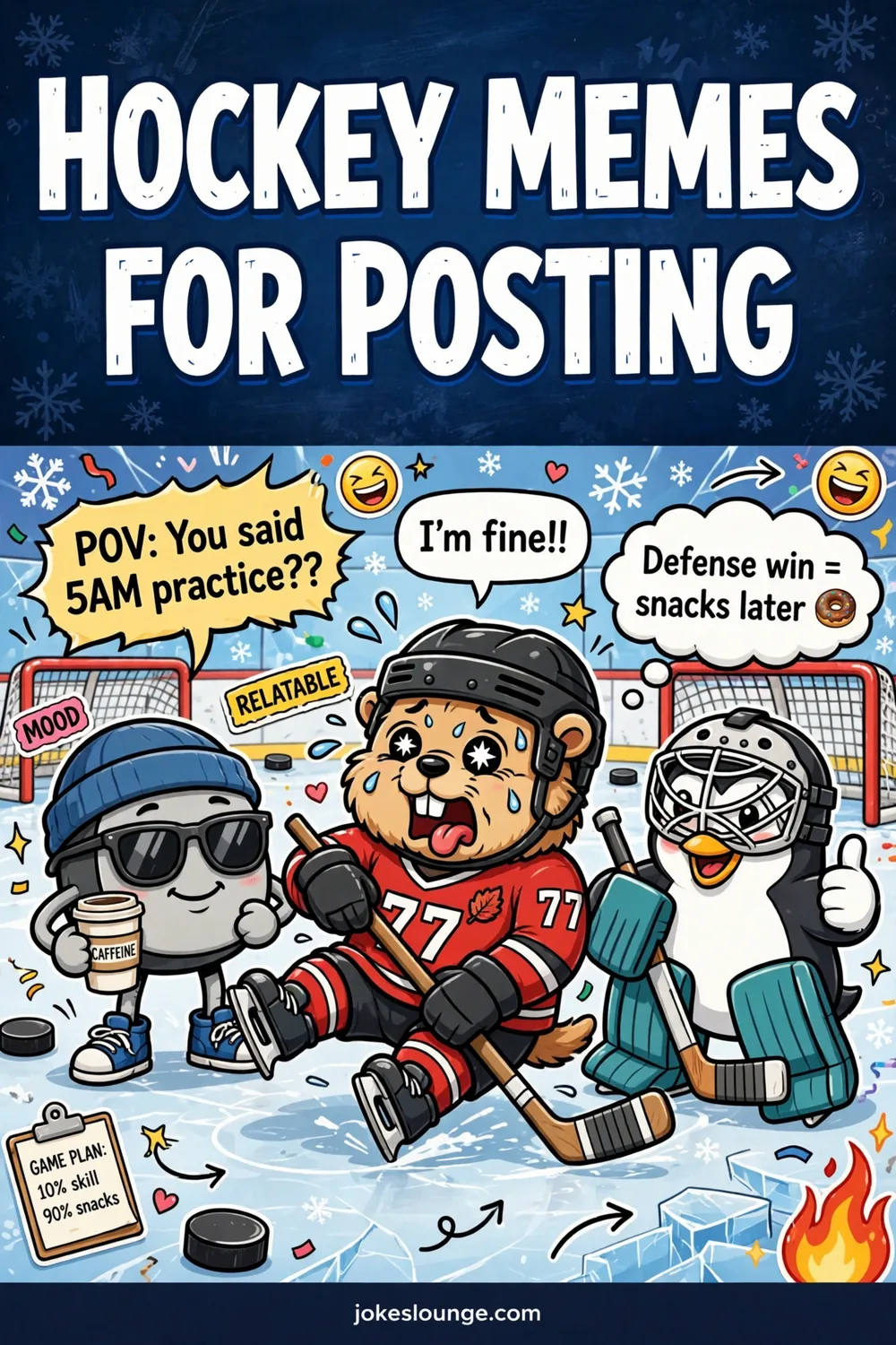 Hockey Memes for Posting - funny illustration