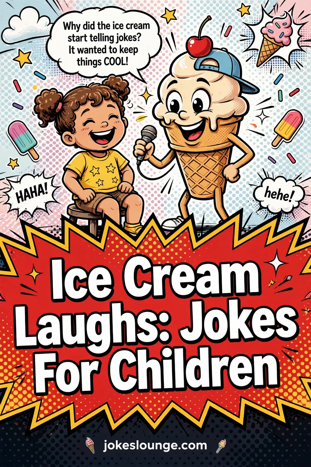 Ice Cream Laughs: Jokes For Children - funny illustration