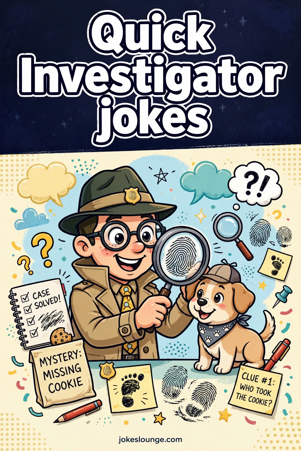 Quick Investigator jokes - funny illustration